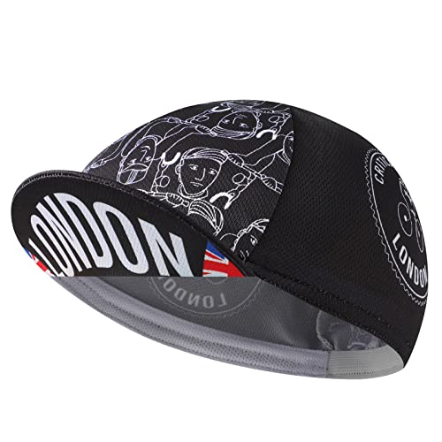 Black Cycling Cap - Polyester Funny Cycling Hat-Under Helmet - Cycling Helmet Liner Breathable&Sweat Uptake - color: Black 13