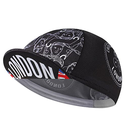 Black Cycling Cap - Polyester Funny Cycling Hat-Under Helmet - Cycling Helmet Liner Breathable&Sweat Uptake - color: Black 13