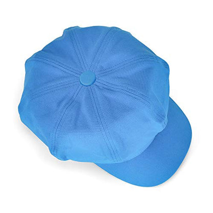 Newsboy Cabbie Baker boy hat Beret Cap for Women Pageboy Visor Paperboy Hat Sailor Fiddler Hat Adjustable - color: Blue