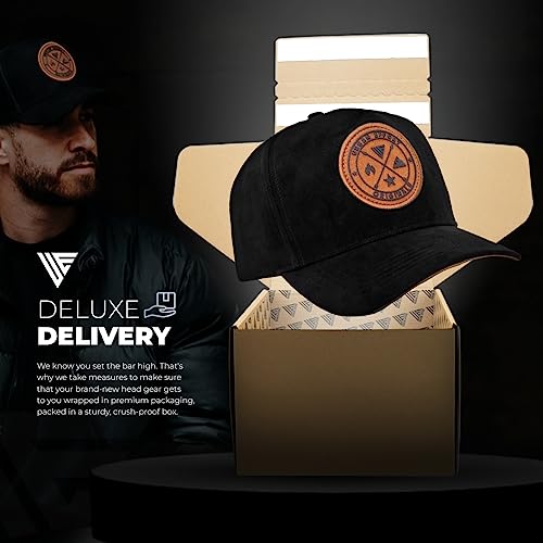 Urban Effort Trucker Hat for Men & Women, Mesh Back Baseball Cap, 5 Panel - color: Black, style: Classic Snapback