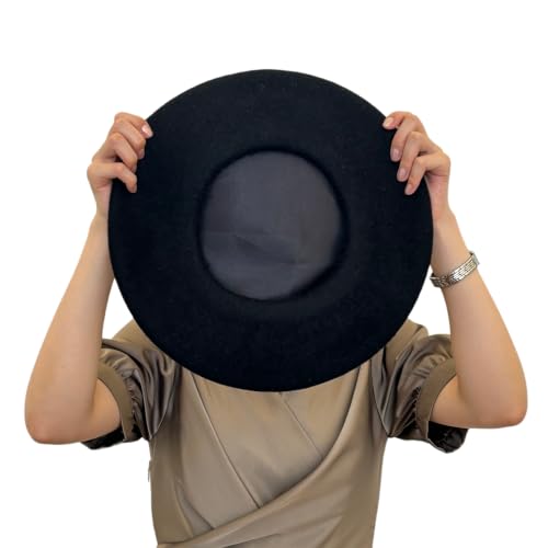 French Wool Beret Hats for Women Man - color: Xl-black