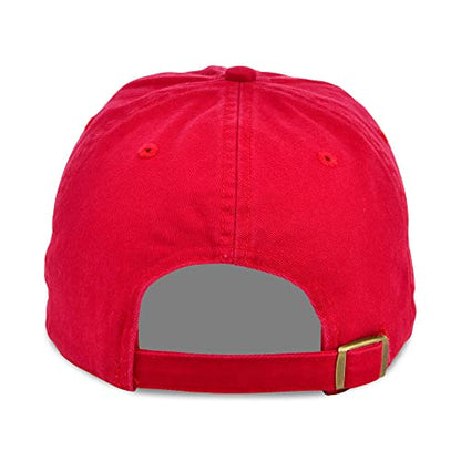 Lids Blank Baseline Dad Adjustable Strapback Hat - color: Red