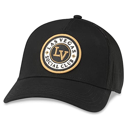 AMERICAN NEEDLE Valin Officially Licensed NHL Hockey Team Adjustable Snapback Baseball Trucker Hat, Valin Collection - color: Vegas Golden Knights (Black/Gold)