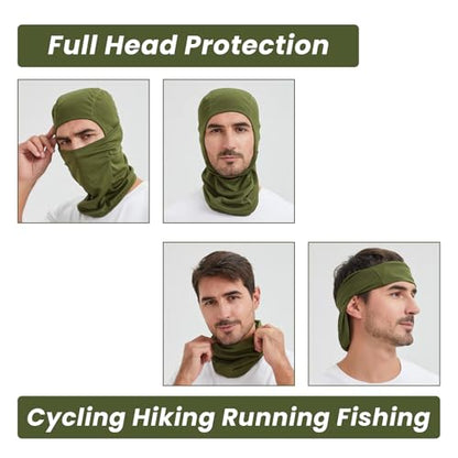 TOPTIE Mesh Balaclava with Hinge Design, Breathable Helmet Liner - color: Jungle Camo