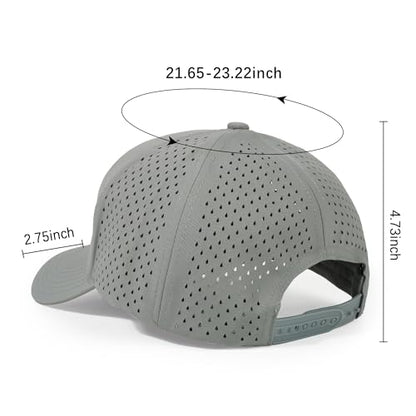 HH HOFNEN Quick Dry Baseball Cap Snapback Golf Trucker Hat for Man Women - color: 1-gray