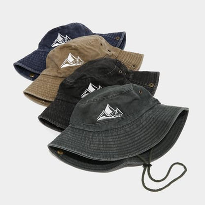 Sun Bucket Hat for Men Women Fishing Beach Safari Trendy Cotton Cowboy Cap for Golf Hiking Hunting Outdoor Boonie - color: Mountain Army Green