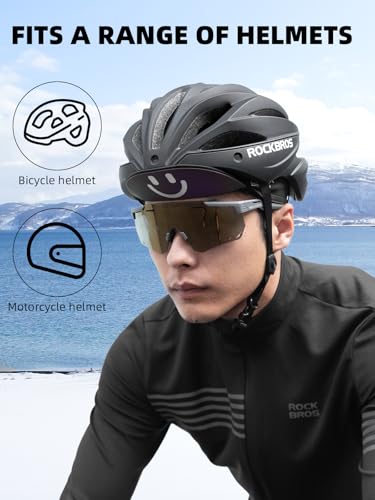ROCKBROS Winter Cycling Caps for Men and Women Windproof Cycling Hat Black