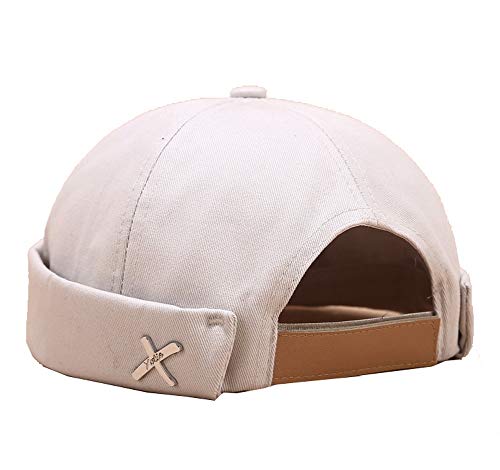 Men Women Cotton Docker Cap - color: X-beige