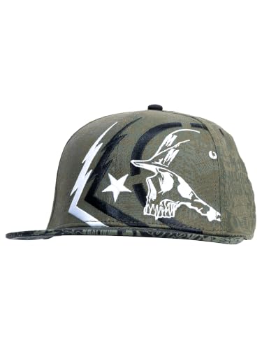 Metal Mulisha Ghost 3 Flex Hat - color: Military Green, size: Small-Medium