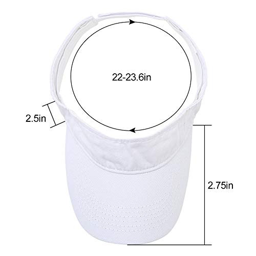 Sport Sun Visor Hats Cotton Ball Caps Empty Top Baseball Sun Cap for Men Women - color: White