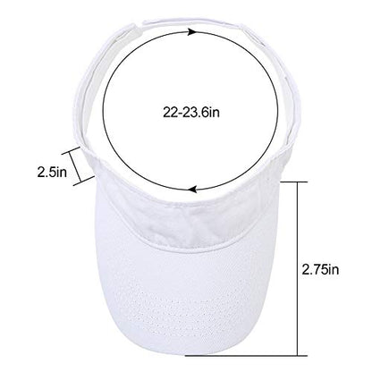 Sport Sun Visor Hats Cotton Ball Caps Empty Top Baseball Sun Cap for Men Women - color: White