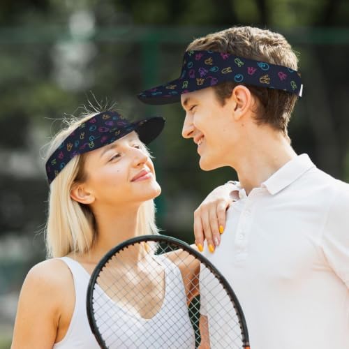 Leopard Print Sun Visor Hat Adjustable Sports Beach Cap for Men Women - color: 27