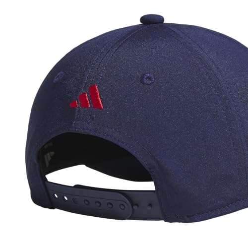 adidas Kids Gameday Snapback Hat - color: Dark Blue/Pure Ruby Red