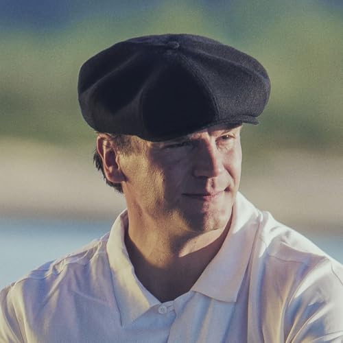 Sterkowski Peaky | 100% Wool Newsboy Cap for Men and Women | Warm Classic Elegant Paperboy Cap - color: Black, size: 7 3/8