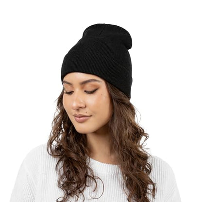 25 Pack Winter Beanie Hats, Unisex Thermal Toboggan Cold Weather Cuffed Caps Bulk Bundle - color: Gray