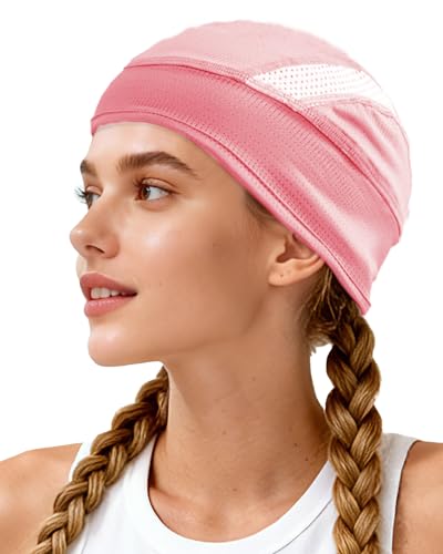Cooling Skull Cap Breathable Mesh Helmet Liner Motorcycle Cycling - color: 1-pink