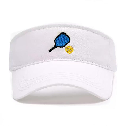 Embroidered Pickleball Visor Men Women,Gifts for Pickleball Lovers - color: White, style: Pickleball