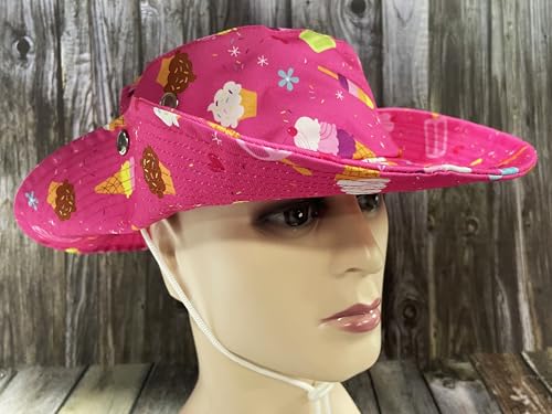Funny Sun Hat for Men Women Wide Brim Bucket Hat Hiking Boonie Hat Summer Beach Fishing Caps - color: Ice Cream