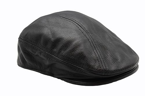 Newsboy Leather Ivy Newsboy Flat Cap Cabbie Driving Fishing Hat for Men S,M,L,XL,2XL,3XL - size: Large