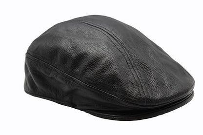 Newsboy Leather Ivy Newsboy Flat Cap Cabbie Driving Fishing Hat for Men S,M,L,XL,2XL,3XL - size: 3X-Large