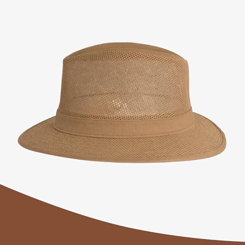 Henschel Hats Safari Breezer Hat - Wide-Brim Sun Hat for Men with Mesh Composition - color: Khaki, size: XX-Large