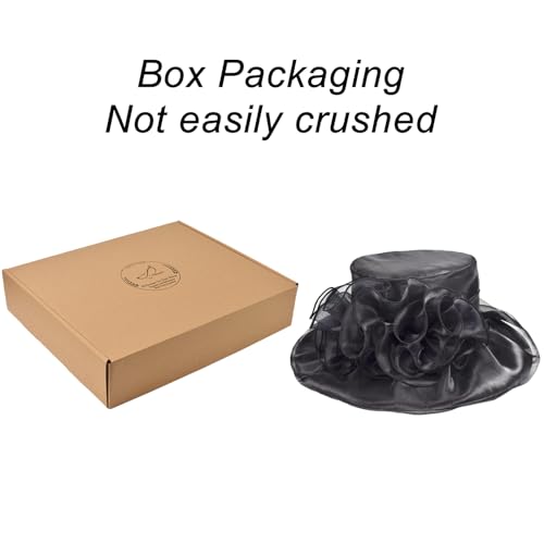 2026 Derby Hats for Women Ladies, Classy Organza Sun Hat, Church Tea Party Wedding Kentucky Fascinator Hat - color: 1a--4541-black