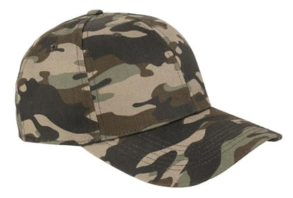TK Flex Blank Hats, Adjustable Plain Hats, Casual Women's and Men's Hats, Baseball Caps for Patches and Embroidery, 12 Pack - color: Jungle Camo