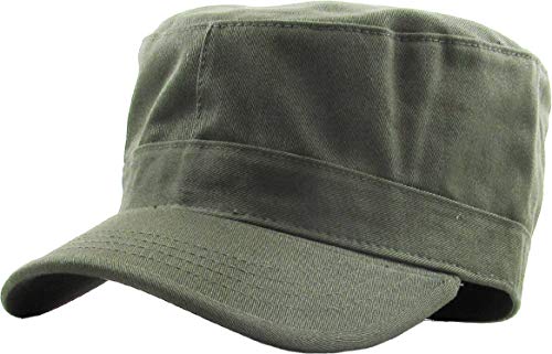 KBETHOS Cadet Army Cap Basic Everyday Military Style Hat (Now with STASH Pocket Version Available) - color: Olive Daily Cadet, size: Medium
