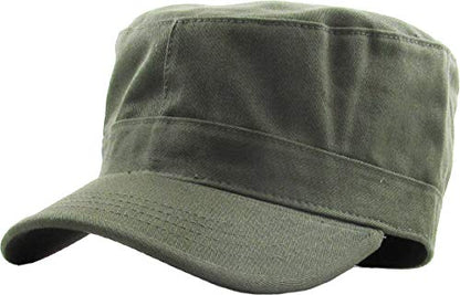 KBETHOS Cadet Army Cap Basic Everyday Military Style Hat (Now with STASH Pocket Version Available) - color: Olive Daily Cadet, size: Medium