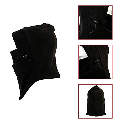 Balaclava Ski Mask 2 Pcs, Windproof Warm Winter Mask for Men & Women - color: 2 Black