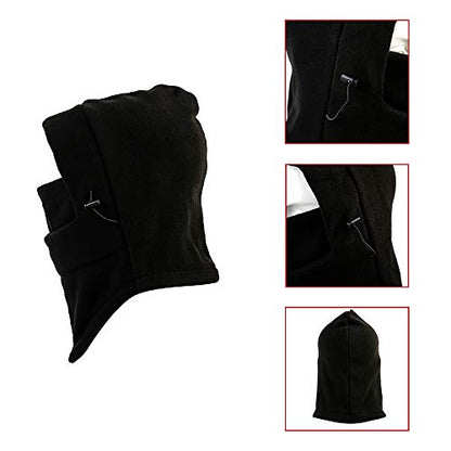Balaclava Ski Mask 2 Pcs, Windproof Warm Winter Mask for Men & Women - color: 2 Black