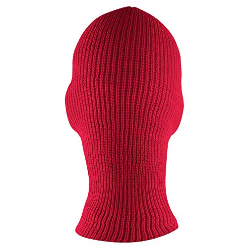 Super Z Outlet Knit Sew Acrylic Outdoor Full Face Cover Thermal Ski Mask One Size Fits Most - color: Red