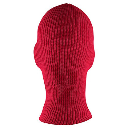 Super Z Outlet Knit Sew Acrylic Outdoor Full Face Cover Thermal Ski Mask One Size Fits Most - color: Red