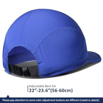 GADIEMKENSD Stretch Running Hat with Soft Brim, Quick Dry, Unstructured, Unisex-Adult - color: Blue