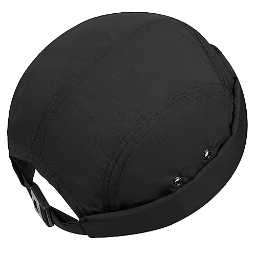 Clakllie Quick Dry Brimless Docker Cap for Men Summer Beanie Sailor Skullcap Lightweight Waterproof Adjustable No Brim Hat - color: S-dbh01-black
