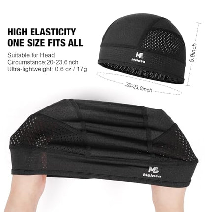 MELASA Cooling Skull Cap Breathable Sweat-Wicking Under Helmet - color: Green