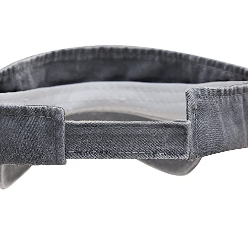 ANDICEQY Retro Ripped Sun Visor Hat, Baseball Sun Visors for Women and Men - color: Retro Gray