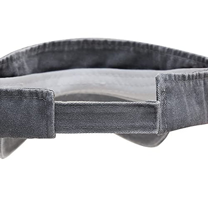 ANDICEQY Retro Ripped Sun Visor Hat, Baseball Sun Visors for Women and Men - color: Retro Gray