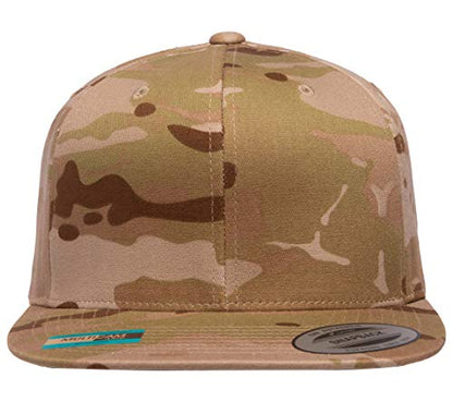 6-Panel Structured Flat Visor Classic Snapback (6089) - color: Arid