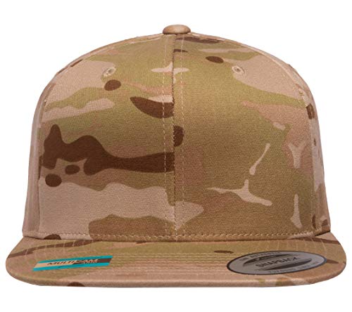 6-Panel Structured Flat Visor Classic Snapback (6089) - color: Arid