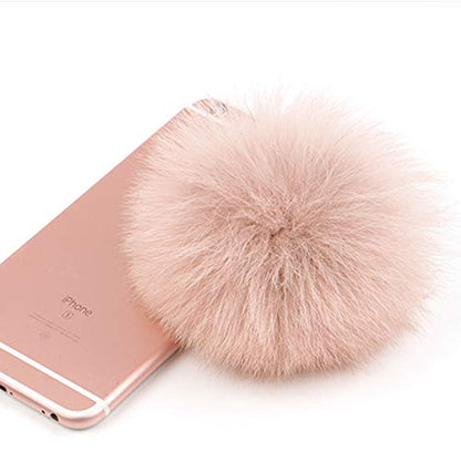 Abgream 16-Pack Faux Fur Pom Pom Balls with Elastic Loop - color: Style A