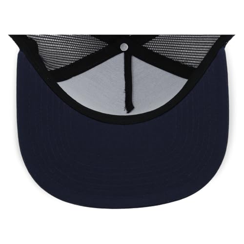 Lids Blank Essential 5-Panel Trucker Adjustable Snapback Hat - color: Navy