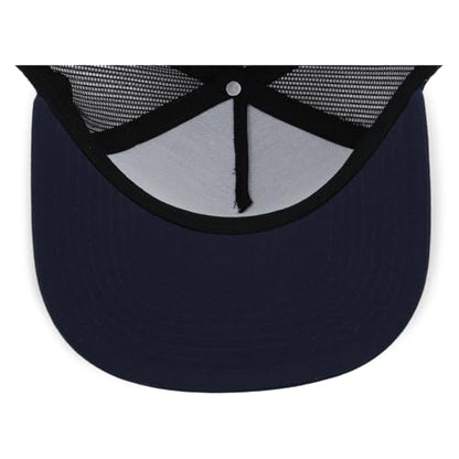 Lids Blank Essential 5-Panel Trucker Adjustable Snapback Hat - color: Navy