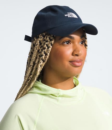 The North Face Norm Baseball Hat | Shallow Fit Ball Cap with Embroidered Logo, Adjustable Strap Closure & Silver Buckle - color: Summit Navy