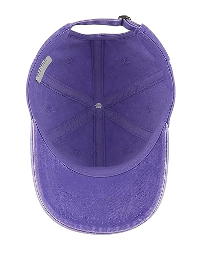 Zylioo XXL Baseball Cap for Big Heads Men Women, Washed Denim Dad Hat - color: Purple, size: Large