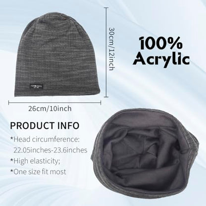 Ruphedy Men Slouchy Beanie Summer Long Oversize Thin Lightweight Skull Cap B011h - color: B018h-grey, size: One Size