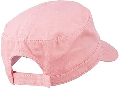 Ashen Fane Superior Garment Washed Cotton Twill Adjustable Army Cap - color: Pink