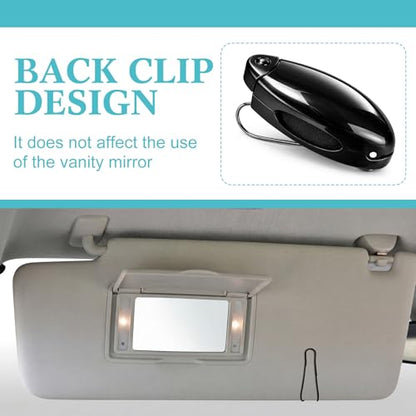 Frienda 5 Pcs Car Sun Visor Clip Sunglasses Holder,Silver - color: Black