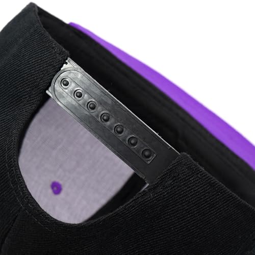 Snapback Hat Flat Bill Visor Hats Adjustable Hip Hop Baseball Cap for Women Men - color: Black Purple