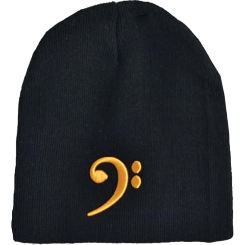 Music Beanies/Assorted Designs, Styles, & Colors - color: Cuffless, style: Bass Clef